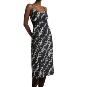 Scoop Women's Plus Size XXL Black White Floral Midi Dress NWT